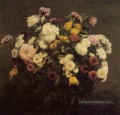Grand bouquet de Crysanthèmes2 peintre de fleurs Henri Fantin Latour
